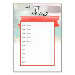 Moderne Art Marmorkorallentische Nr. Button an Bor Tischnummer