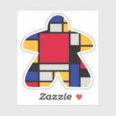 Moderne Art Meeple Vinyl Sticker (Blatt)