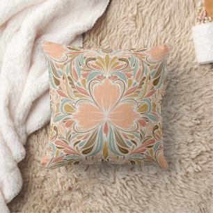 Moderne Art Nouveau Boho-Muster Kissen