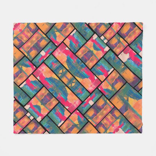 Moderne Art Paint Fleecedecke (Vorderseite (Horizontal))