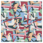 Moderne Art Paint Streaks DeKooning Stil Stoff (Nahaufnahme)