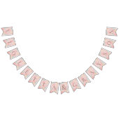 Moderne Art Pink Pastel Hochzeit Wimpelkette (Alle)