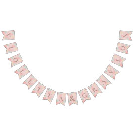 Moderne Art Pink Pastel Hochzeit Wimpelkette
