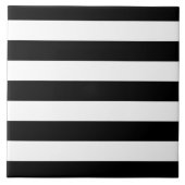 Moderne Art-Schwarzweiss-Streifen Fliese (Vorderseite)