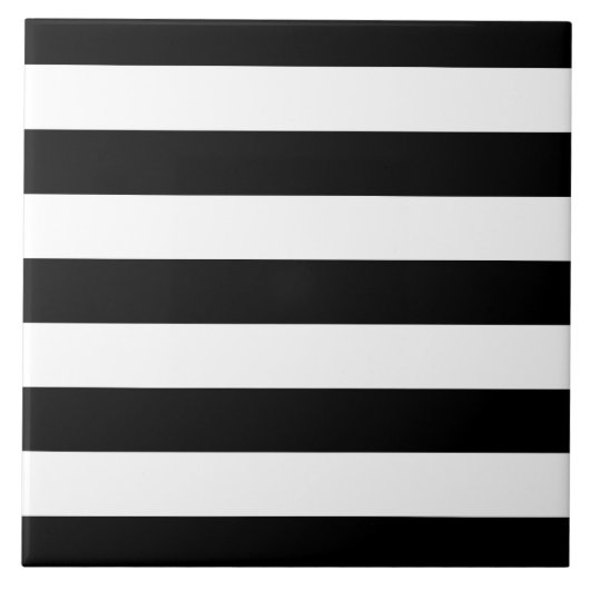Moderne Art-Schwarzweiss-Streifen Fliese (Vorderseite)
