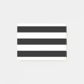 Moderne Art-Schwarzweiss-Streifen Post-it Klebezettel (Vorderseite)