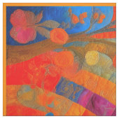 Moderne Art Sun & Blume Cheater Quilt oder Nähen Stoff (Muster)