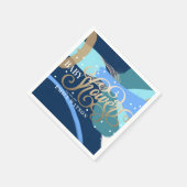 Moderne Art Überraschung Boy Gold Lettering Baby D Serviette (Ecke)