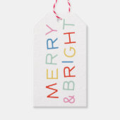 Moderne Art Weihnachten Weihnachten Merry & Bright Geschenkanhänger (Vorderseite)