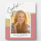 Moderne Arted Foto Rose & Gold Abschluss Fotoplatte (Vorderseite)