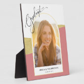 Moderne Arted Foto Rose & Gold Abschluss Fotoplatte (Seite)