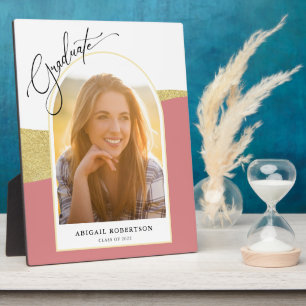 Moderne Arted Foto Rose & Gold Abschluss Fotoplatte