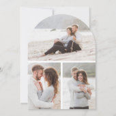 Moderne Artikel-4-Foto-Script-Engagement-Partei Einladung (Rückseite)