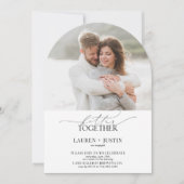 Moderne Artikel-4-Foto-Script-Engagement-Partei Einladung (Vorderseite)