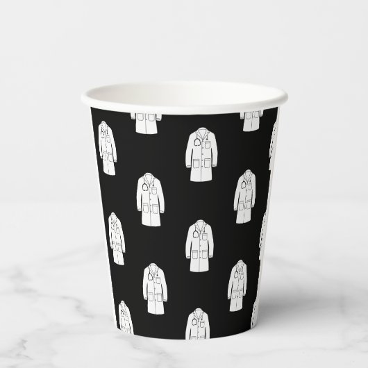 Moderne Ärzte weißes Party Pappbecher (Rückseite)