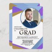 Moderne Aspekte Foto Abschluss Einladung (Vorne/Hinten)