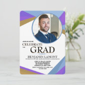 Moderne Aspekte Foto Abschluss Einladung (Stehend Vorderseite)