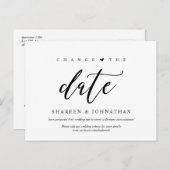 Moderne Ästhetik, Datum ändern, Party verschoben Postkarte (Vorne/Hinten)