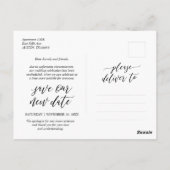 Moderne Ästhetik, Datum ändern, Party verschoben Postkarte (Rückseite)