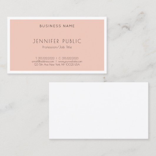 Moderne Ästhetik Elegant Einfache Schlichte Trendy Visitenkarte (Vorne/Hinten)