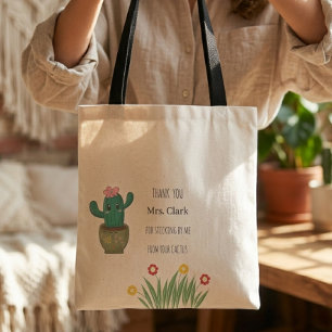 Moderne Ästhetik Kaktus Minimales Lehrergeschenk Tasche