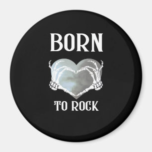 Moderne Ästhetik mit grauem Herzen und Skeletthänd Magnet