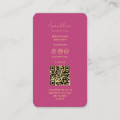 Moderne Ästhetik Pink Gold Esthetiker Visitenkarte (Rückseite)