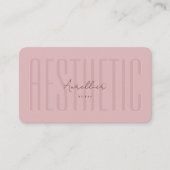 Moderne Ästhetik RN Beruflich Monogram Pink Visitenkarte (Vorderseite)