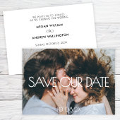 Moderne ästhetische Foto Hochzeit retten das Datum Save The Date
