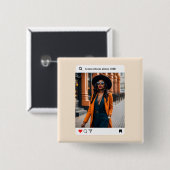 Moderne ästhetische Foto instagram stilvoll Button (Vorne & Hinten)