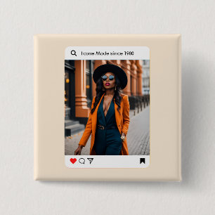 Moderne ästhetische Foto instagram stilvoll Button