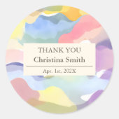 Moderne Ästhetische Frühlingsruhe Vielen Dank für Runder Aufkleber (Vorderseite)