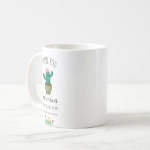 Moderne ästhetische Kaktus-Minimal-Lehrergeschenk Kaffeetasse (Vorderseite Links)