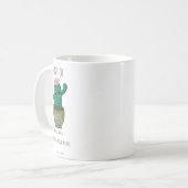 Moderne ästhetische Kaktus-Minimal-Lehrergeschenk Kaffeetasse (Vorderseite Links)
