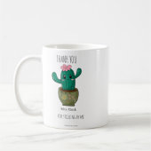 Moderne ästhetische Kaktus-Minimal-Lehrergeschenk Kaffeetasse (Links)