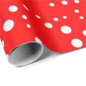 Moderne ästhetische rote Geschenkpapier Rolle (Rolleneckpunkt)