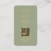 Moderne ästhetische Zahnarzt Sage Beautician Visitenkarte (Rückseite)