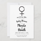 Moderne Astrologie Venus Feminine Baby Girl Dusche Einladung (Vorderseite)