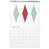 Moderne, atomare Retro Originale Kunst des Mittela Kalender (Mär 2027)
