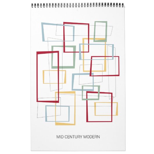 Moderne, atomare Retro Originale Kunst des Mittela Kalender (Titelbild)