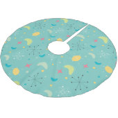 Moderne atomare Sternexplosion des Mittelalters Polyester Weihnachtsbaumdecke (Schrägansicht)