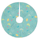 Moderne atomare Sternexplosion des Mittelalters Polyester Weihnachtsbaumdecke (Vorderseite)