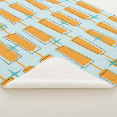 Moderne Atomblöcke Aqua, Orange Sherpadecke (3/4)