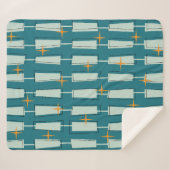 Moderne Atomblöcke Aquamarin, Aqua Sherpadecke (Vorderseite (Horizontal))