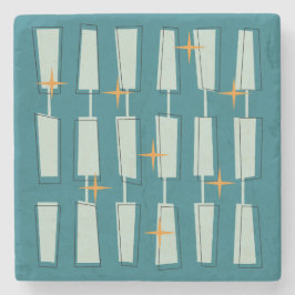 Moderne Atomblöcke Aquamarin, Aqua Steinuntersetzer