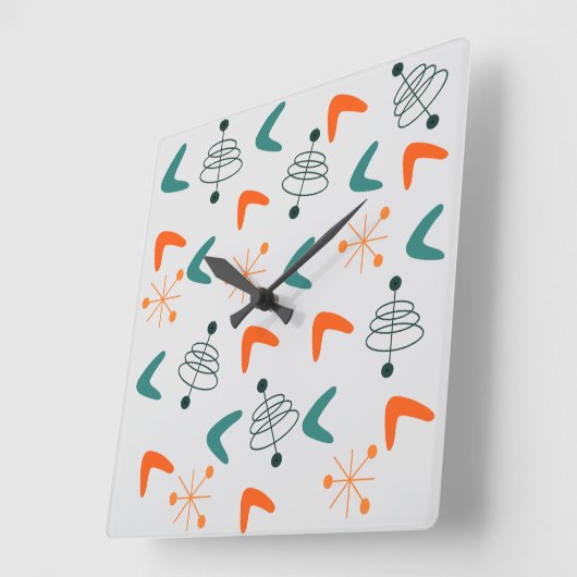 Moderne Atombombe des Mittelalters Quadratische Wanduhr (Winkel)