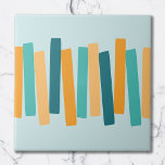 Moderne Atombomy Blocks Aqua Orange Fliese<br><div class="desc">Mitte des Jahrhunderts inspiriert,  lustig und kühn Design mit funky und farbenfrohen Blöcken. Ideal für Retro- und Vintage Stilfans.</div>