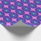 Moderne Atomdots Mitte des Jahrhunderts mit einem Geschenkpapier (Ecke)