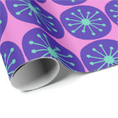 Moderne Atomdots Mitte des Jahrhunderts mit einem Geschenkpapier (Rolleneckpunkt)