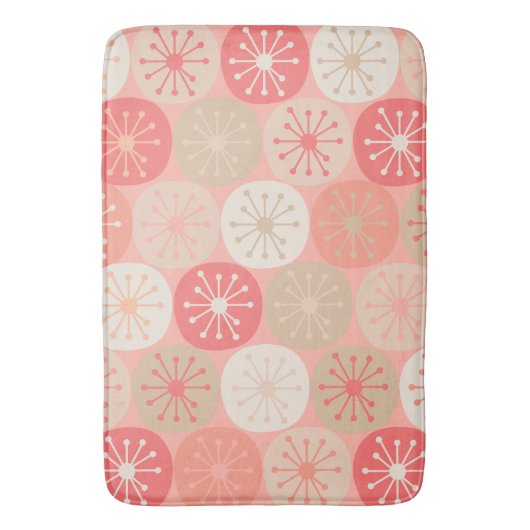 Moderne Atomdots-Retro-Muster Mitte des Jahrhunder Badematte (Vorderseite Vertikal)